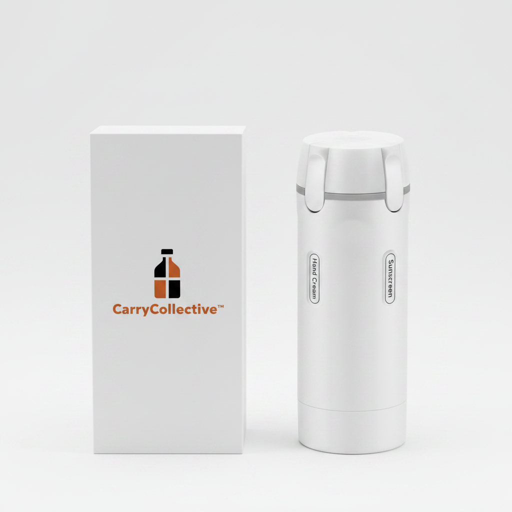 CarryCollective™ Pack & Go Dispenser | 4-in-1 Refillable Travel Toiletry Bottle